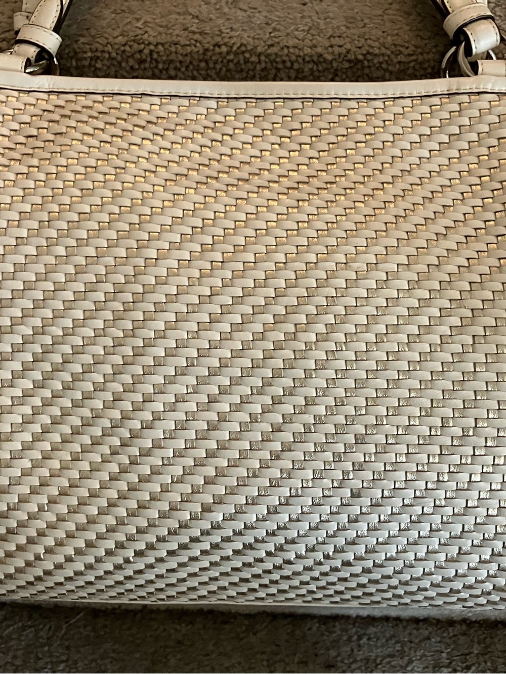 SPOTLESS AND LIKE BRAND NEW!! COACH PARK WOVEN LEATHER TOTE SHOULDER BAG F31285 - Picture 6 of 13